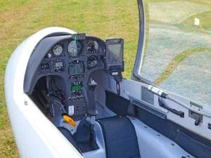 planeador cockpit