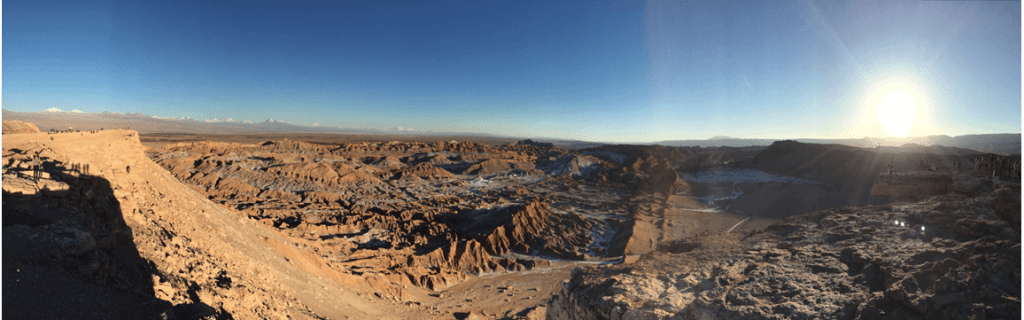 Uitzicht over Valle de la Luna in San Pedro de Atacam