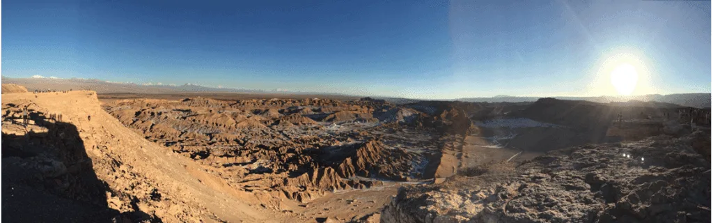 View over Valle de la Luna in San Pedro de Atacam